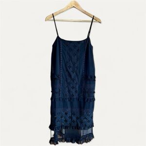 SCEE Elegant Black Dress with Embroidery